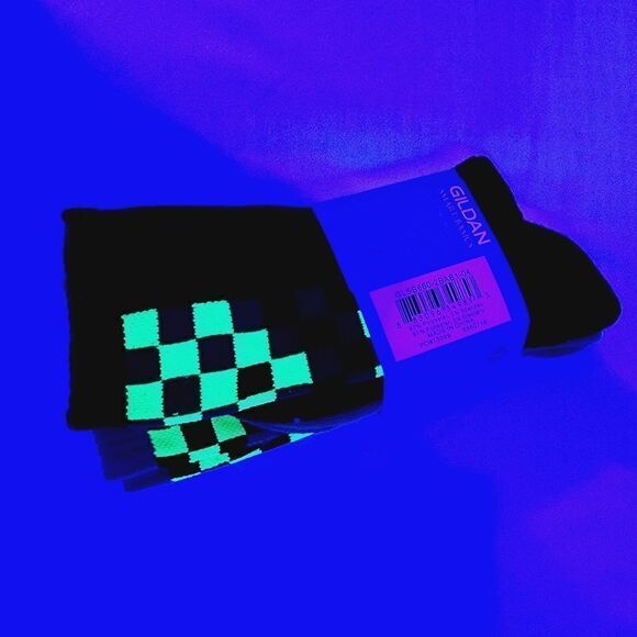🏖 NWT Gamer Girl Boy Blacklight Activated Gaming Spandex Crew Cut Socks - Picture 4 of 4